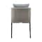 Armen Living Aileen Outdoor Patio Dining Chairs in Aluminum and Wicker with Gray Cushions, PK2 840254333208 - alternate 2